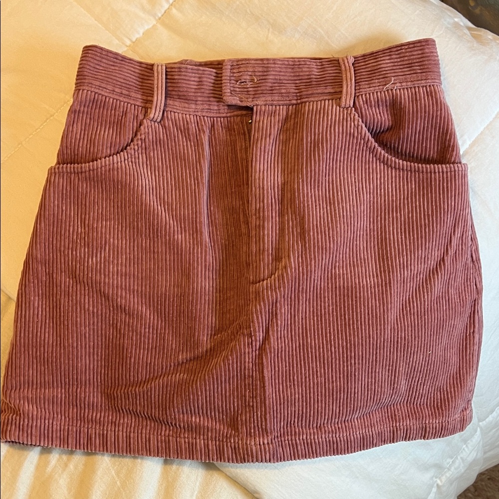 Kendall & Kylie Corduroy Mini Skirt - Mauve